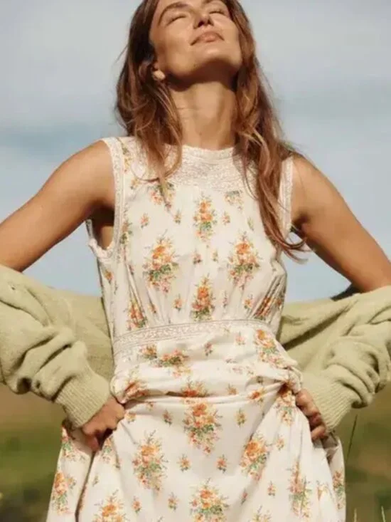 Doen Lilliane Dress Petit Bouquet de Chamonix Size XL NWT - Picture 2 of 13